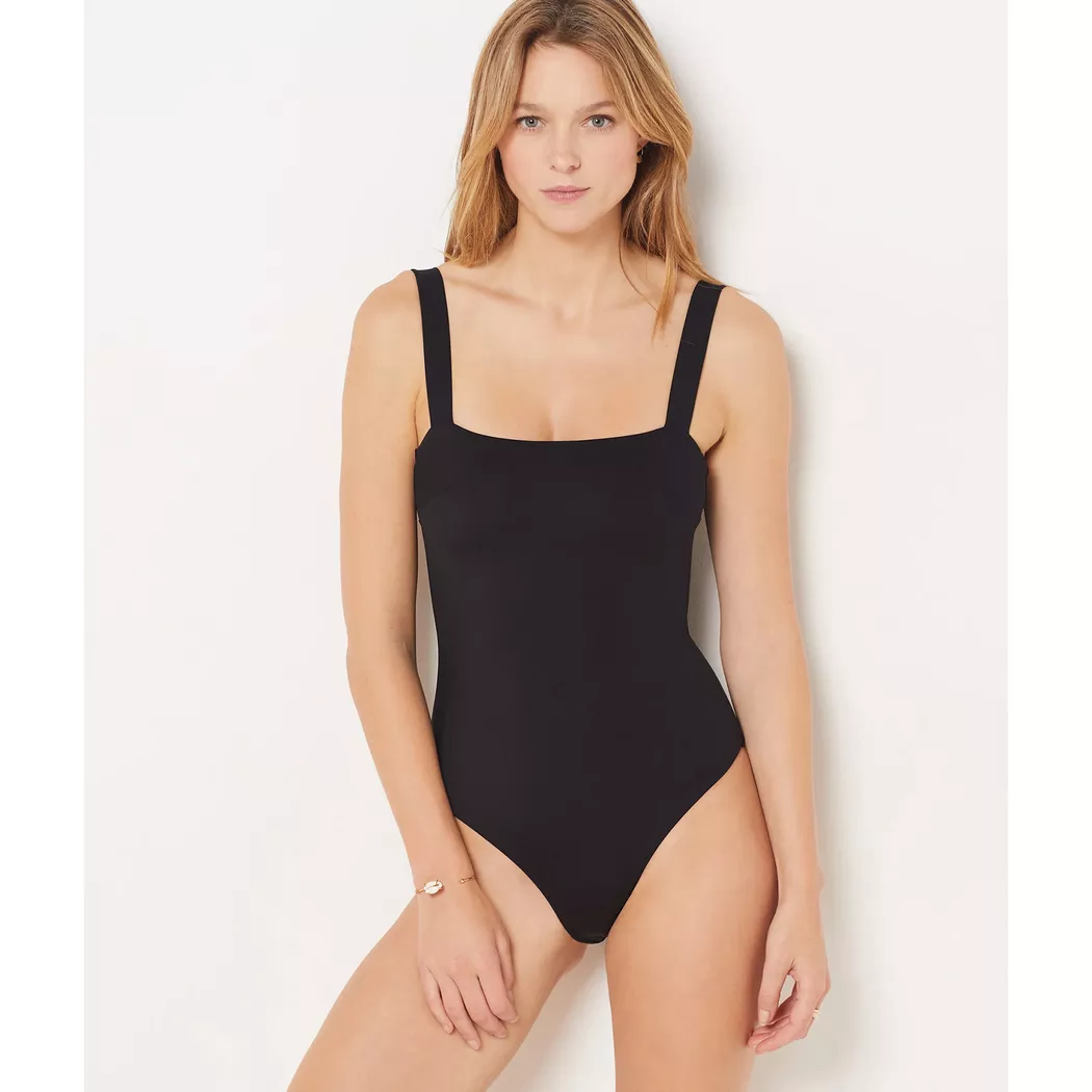Etam Square-Neck Swimsuit Women's Black 46