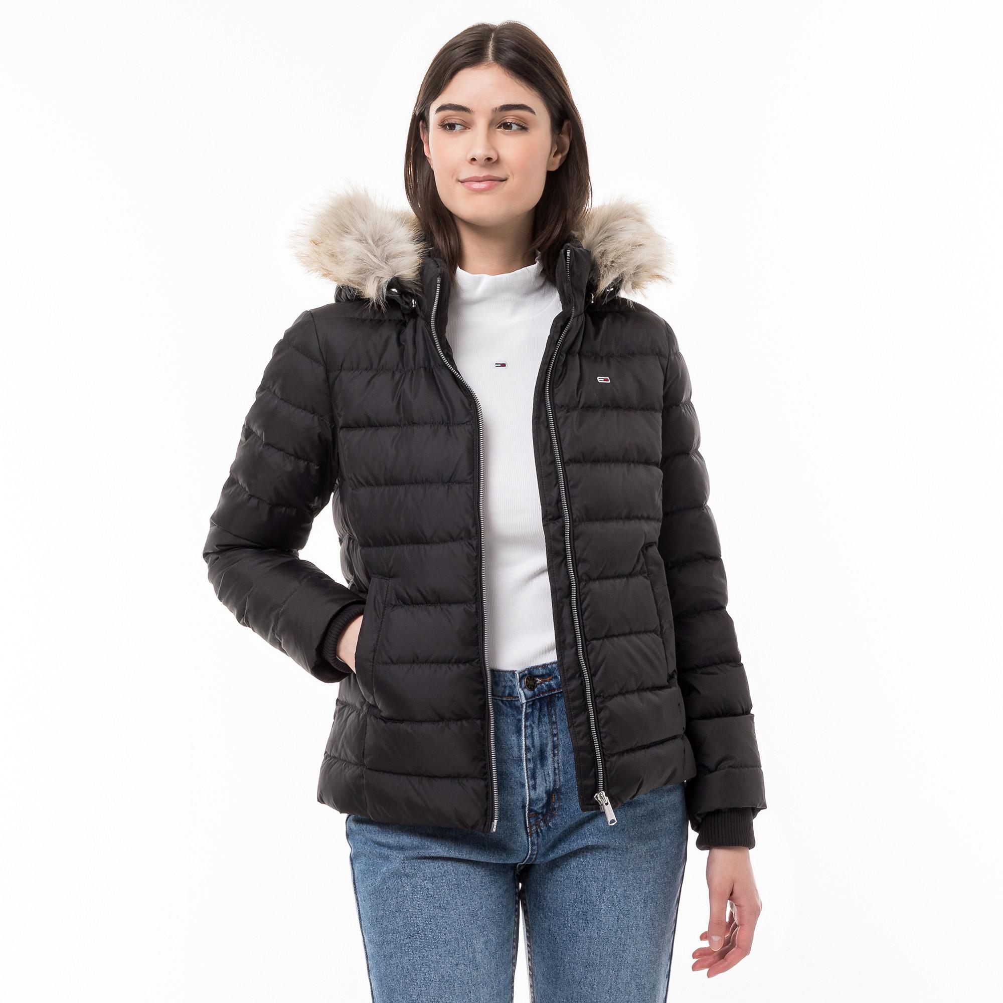 TOMMY JEANS Doudoune avec col en fausse fourrure  