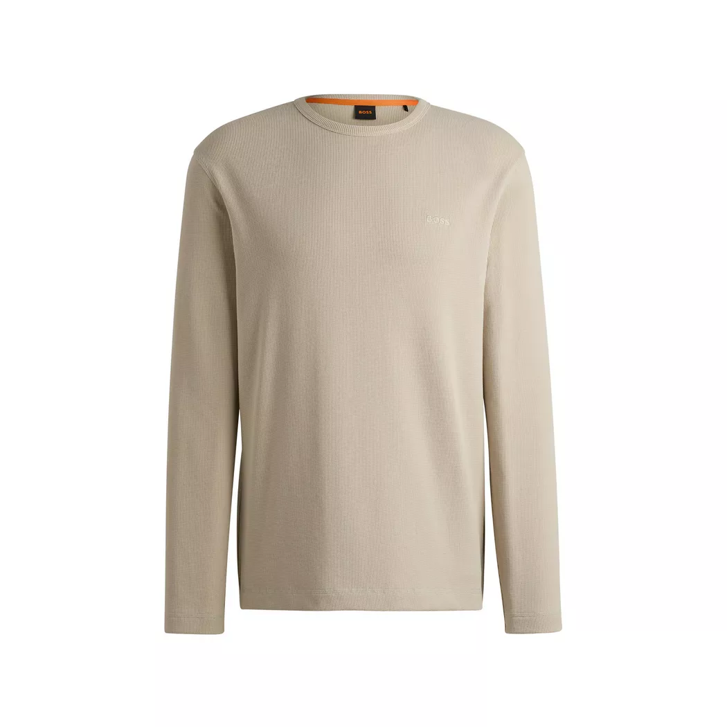 Boss ORANGE - T-Shirt, langarm, für Herren, Beige, Größe M