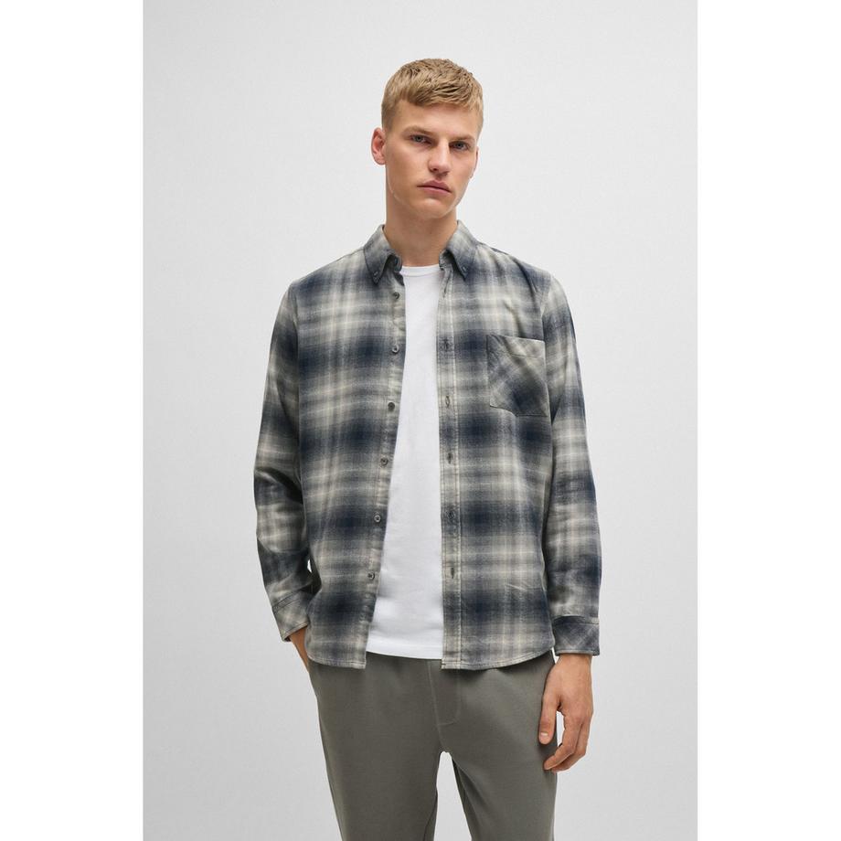 Chemise, regular fit, manches longues