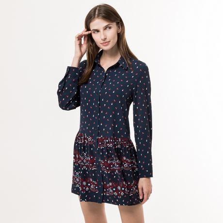 TOMMY JEANS Mini Blumenprint Hemdkleid  