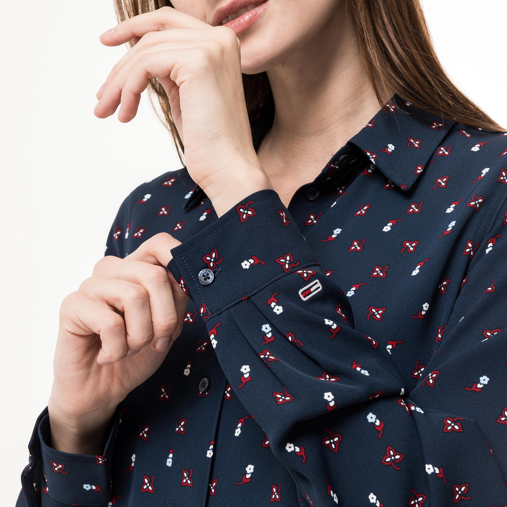 TOMMY JEANS Mini Blumenprint Hemdkleid  