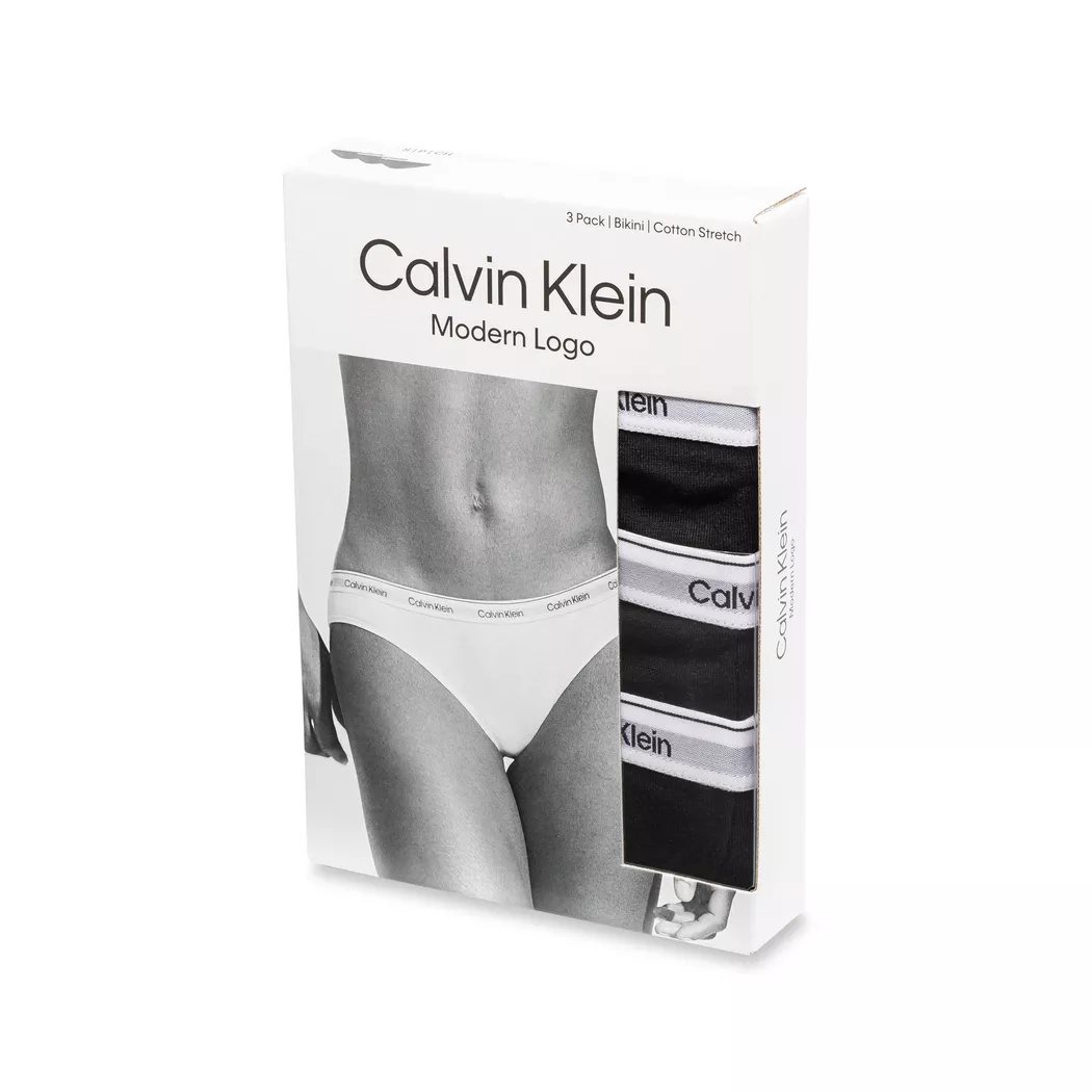 Calvin Klein Culotte 000qd5207e 3 Unités Black / Black / Black XL Femme