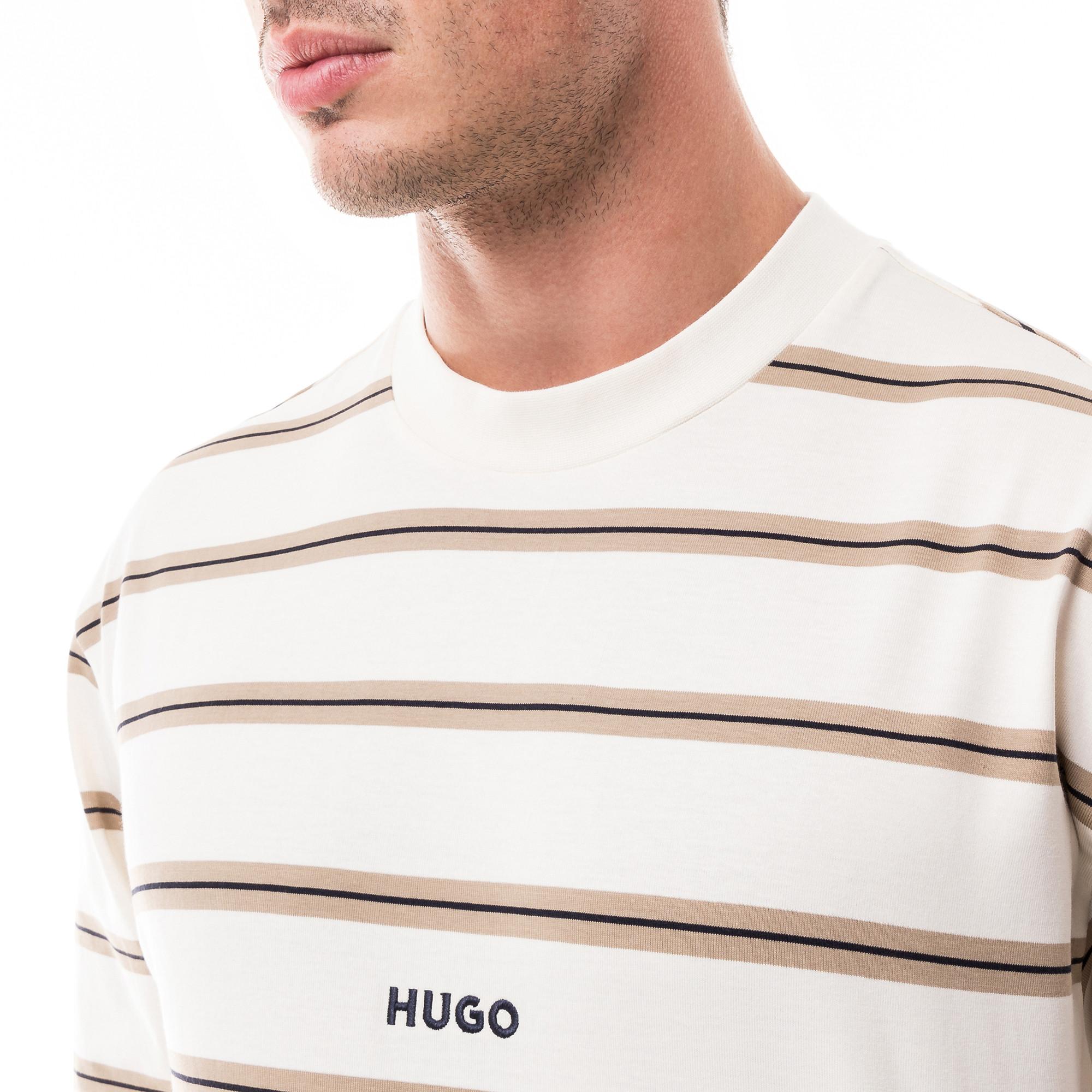 HUGO BLUE T-shirt Rayé Manches Longues  
