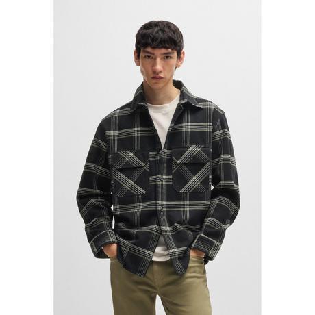 HUGO BLUE Ebolt Chemise Carreaux Oversize Manches Longues  