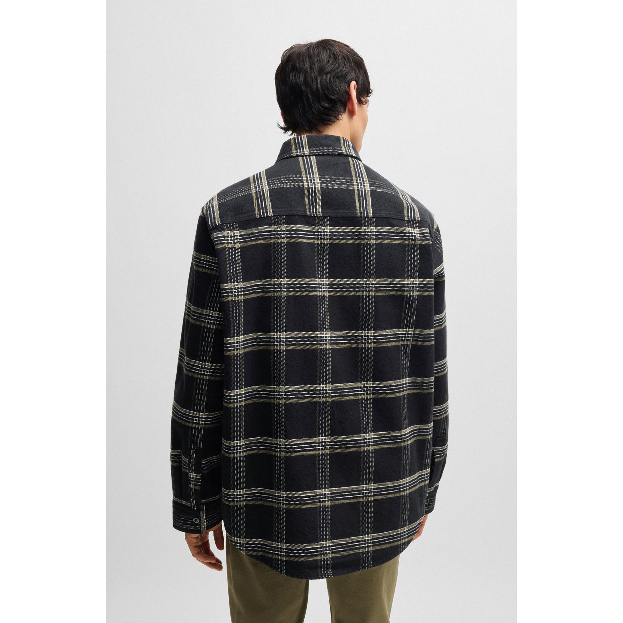 HUGO BLUE Ebolt Chemise Carreaux Oversize Manches Longues  