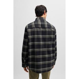 HUGO BLUE Ebolt Chemise Carreaux Oversize Manches Longues  