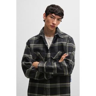 HUGO BLUE Ebolt Chemise Carreaux Oversize Manches Longues  