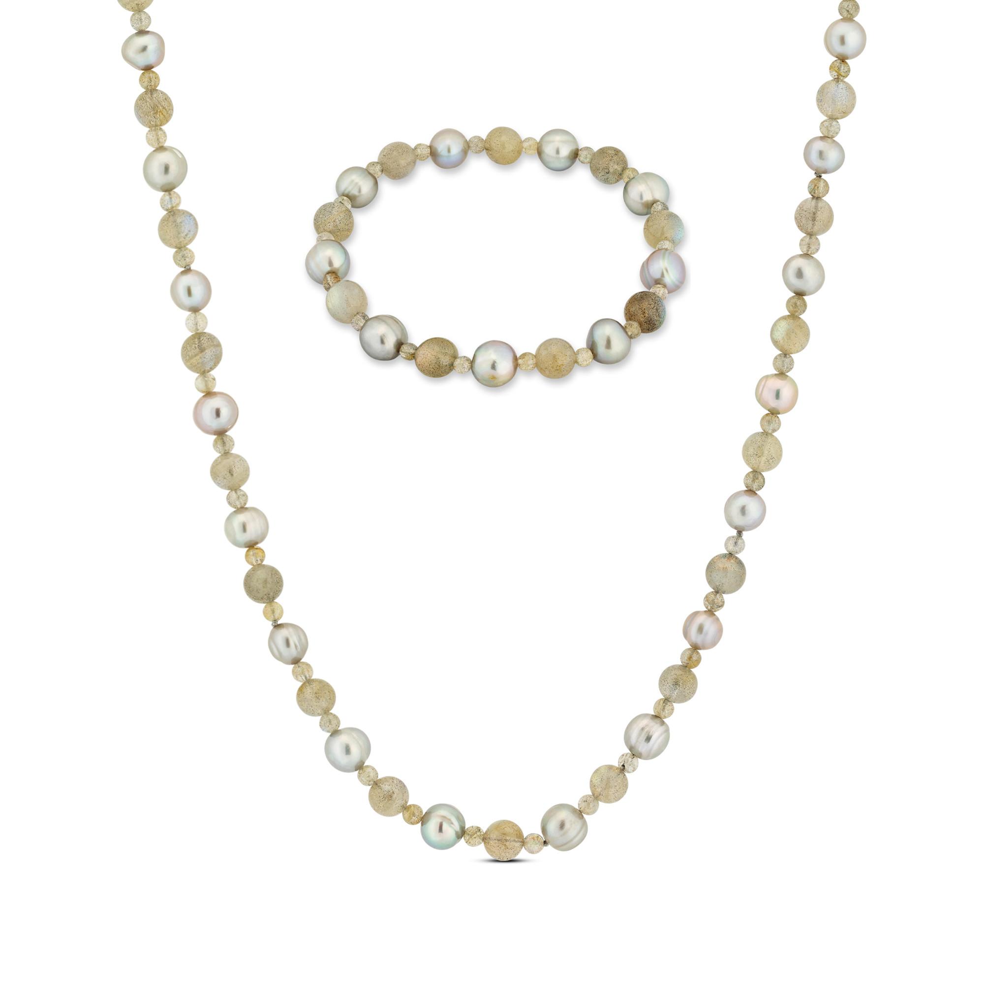 Image of Halskette Damen Perle 90cm