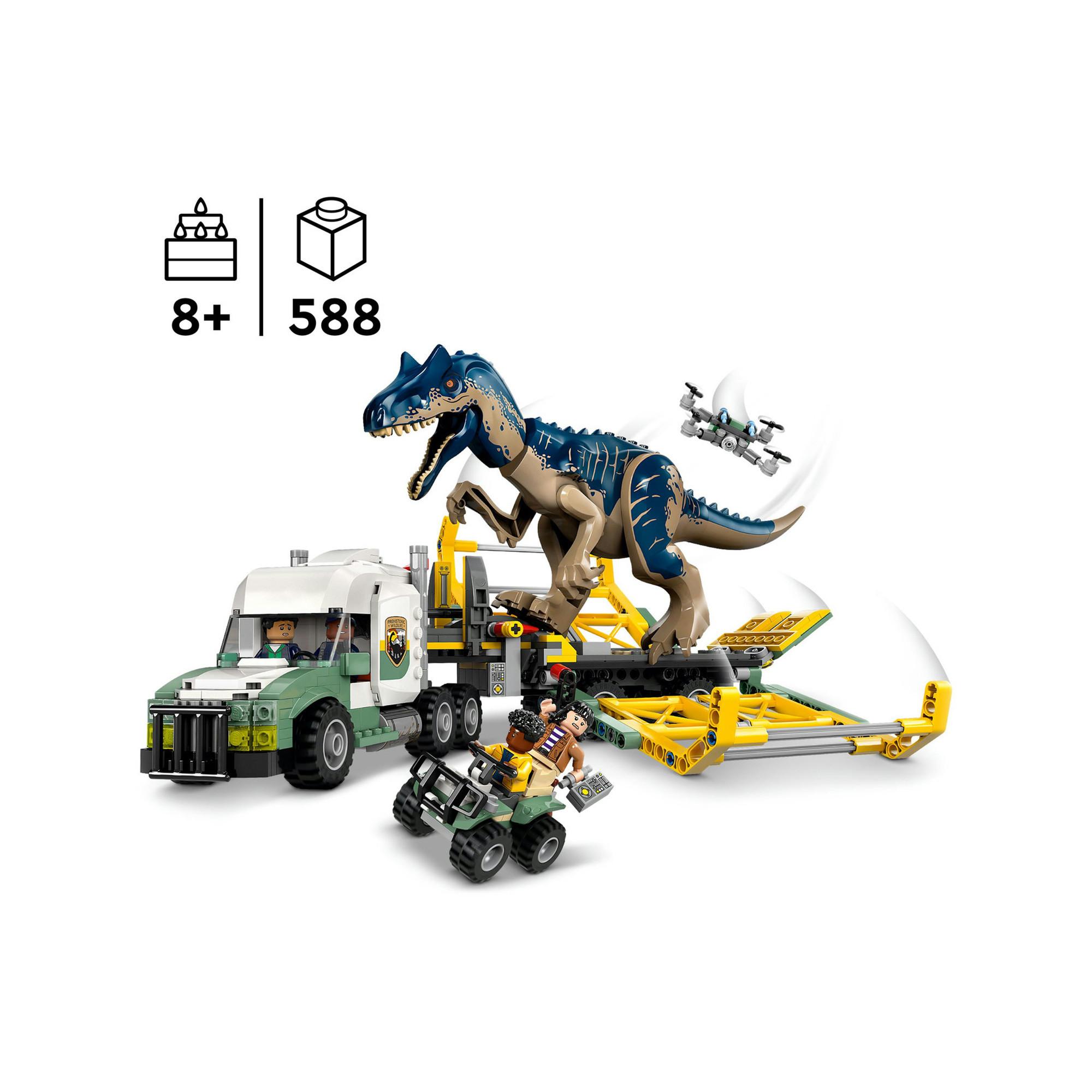 LEGO®   76966 Missione dinosauro: camion di trasporto dell’allosauro 