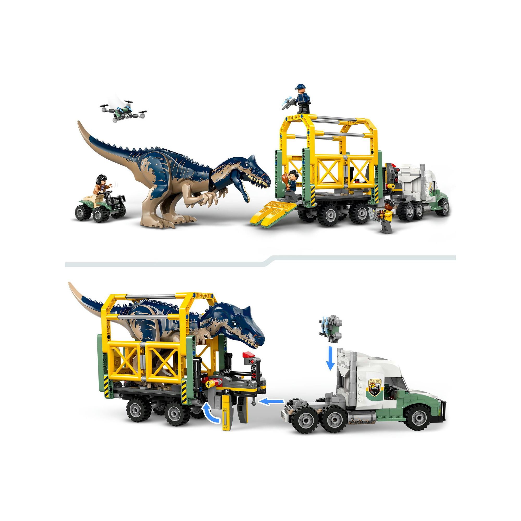 LEGO®   76966 Missione dinosauro: camion di trasporto dell’allosauro 