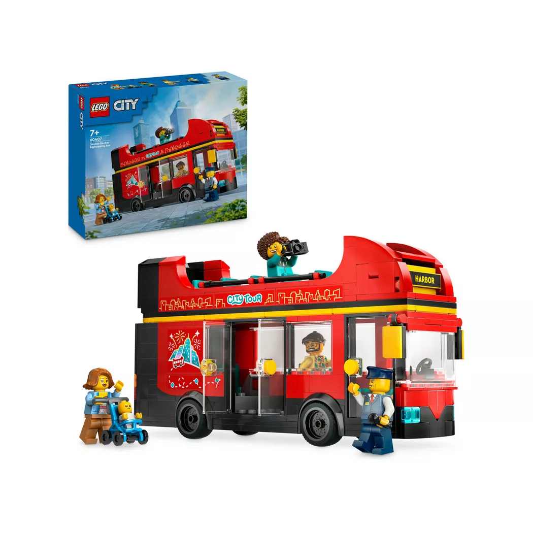 Lego City 60407 Red Double Decker Sightseeing Bus Toy