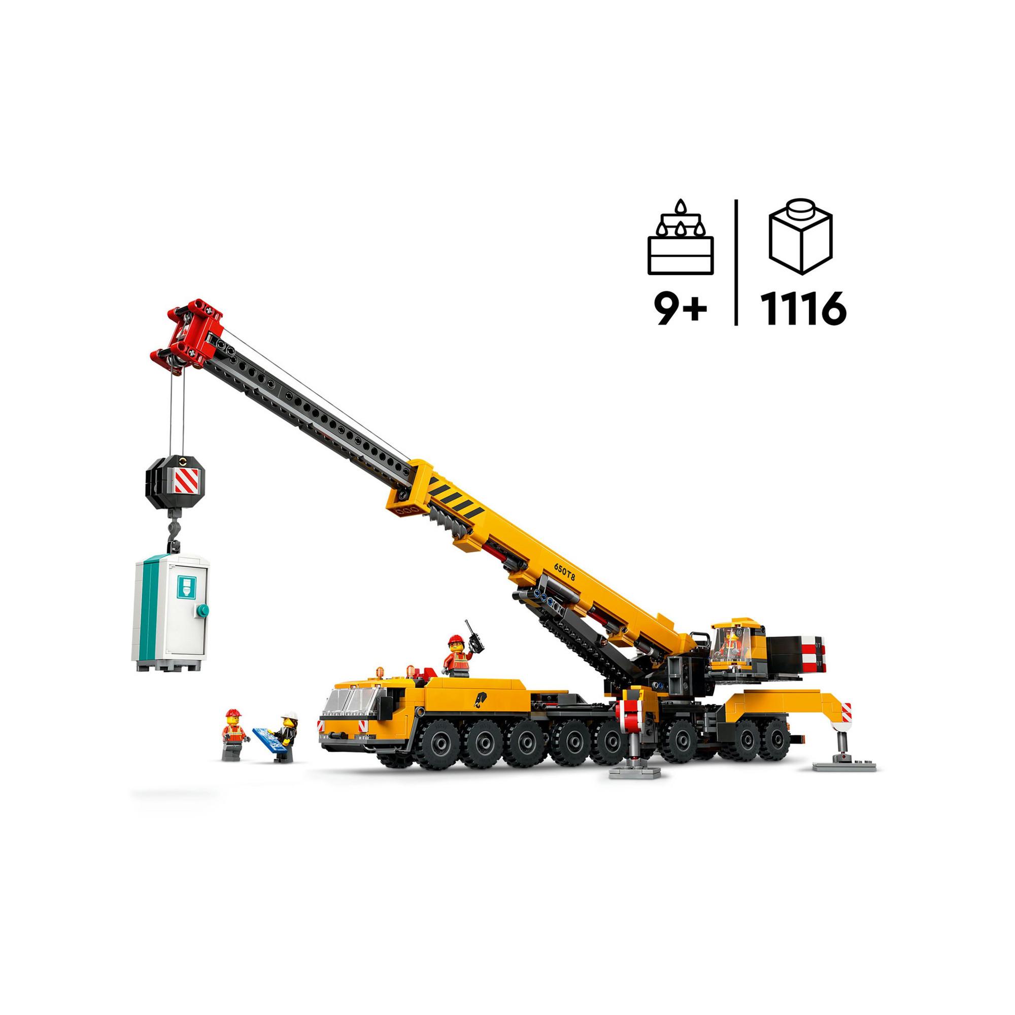 LEGO® City 60409 La Grue de Chantier Mobile Jaune  