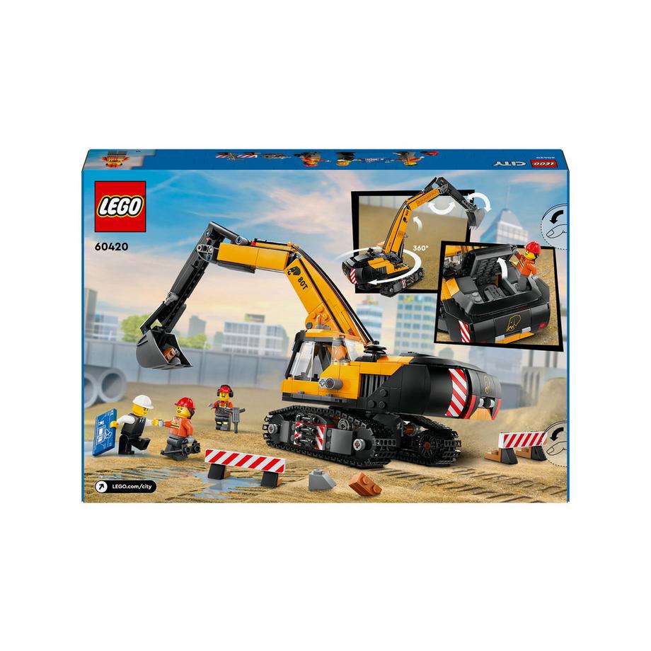 LEGO®  60420 La pelleteuse de chantier jaune 