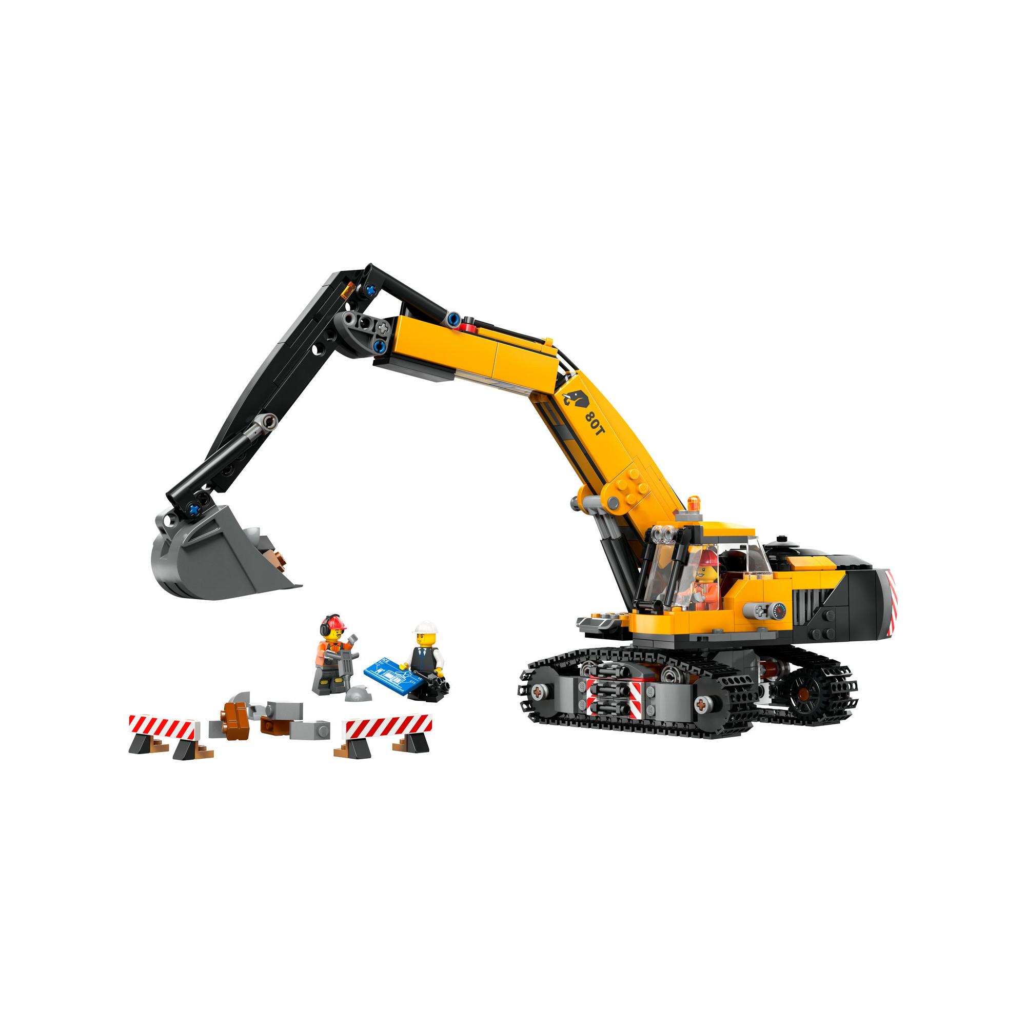 LEGO®  60420 La pelleteuse de chantier jaune 