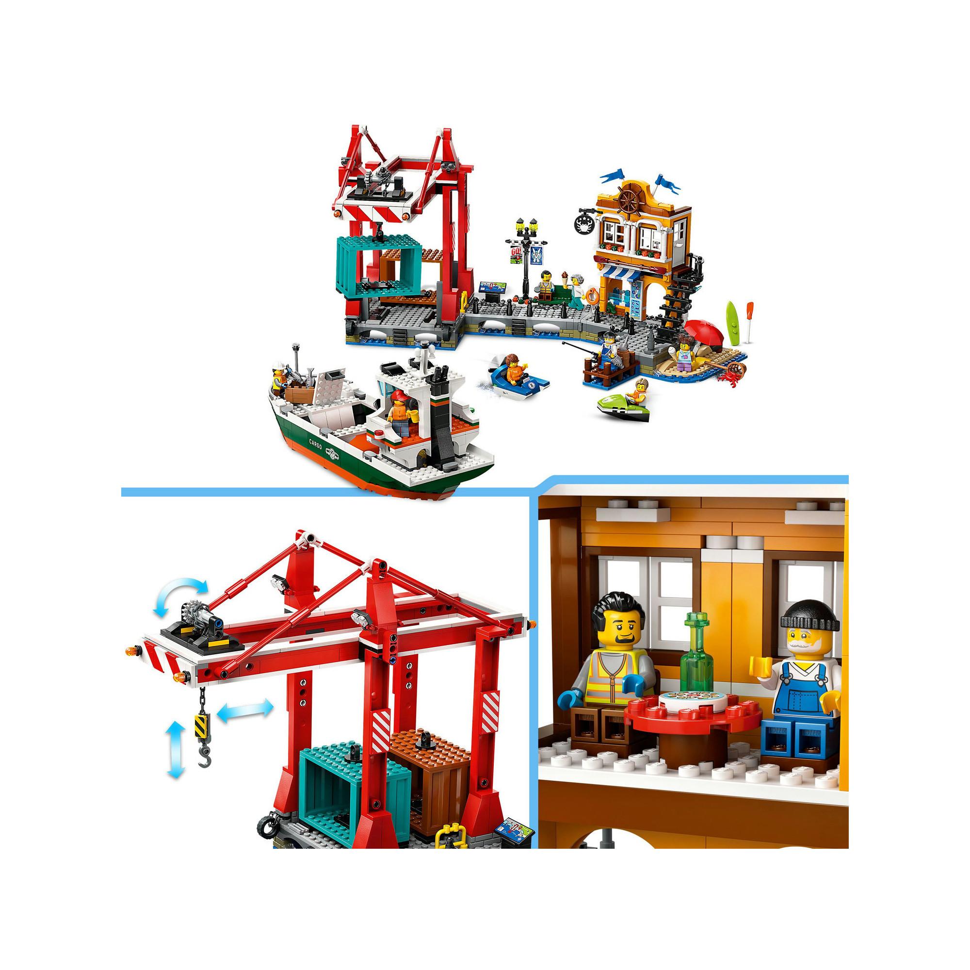 LEGO®  60422 Le port et le navire marchand 