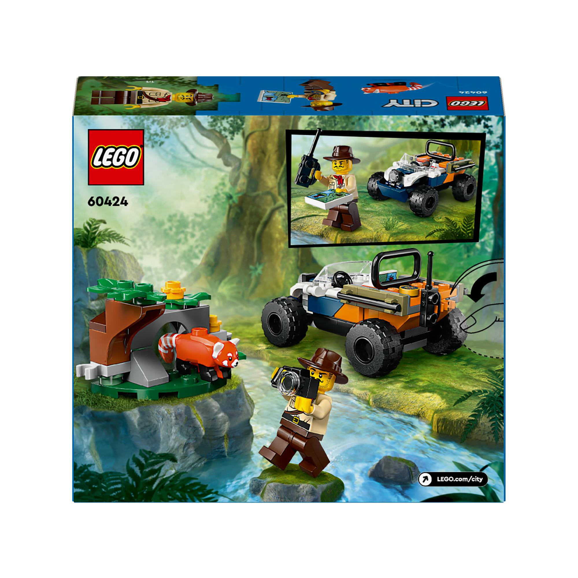 LEGO®  60424 Le tout-terrain de l’explorateur de la jungle et le panda roux 