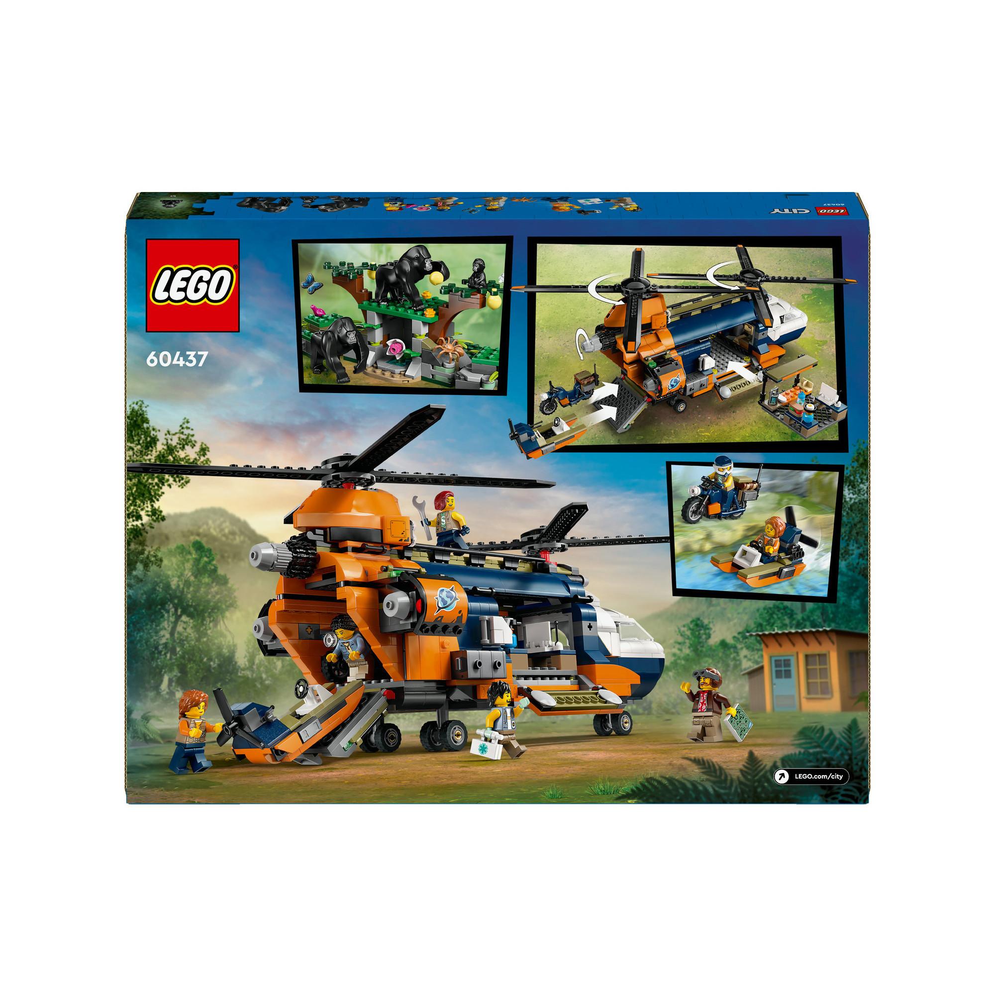 LEGO®  60437 L’hélicoptère de l’explorateur de la jungle au camp de base 