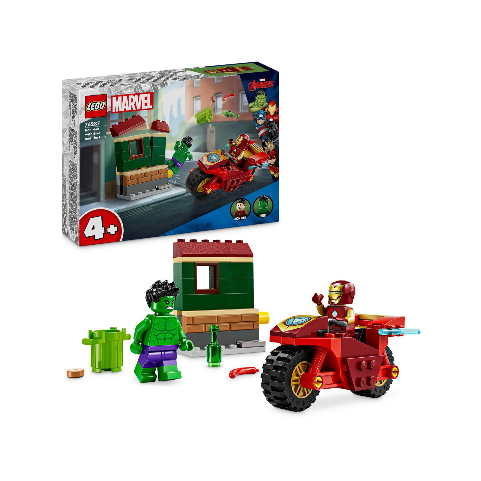 LEGO®  76287 Iron Man con moto e The Hulk 