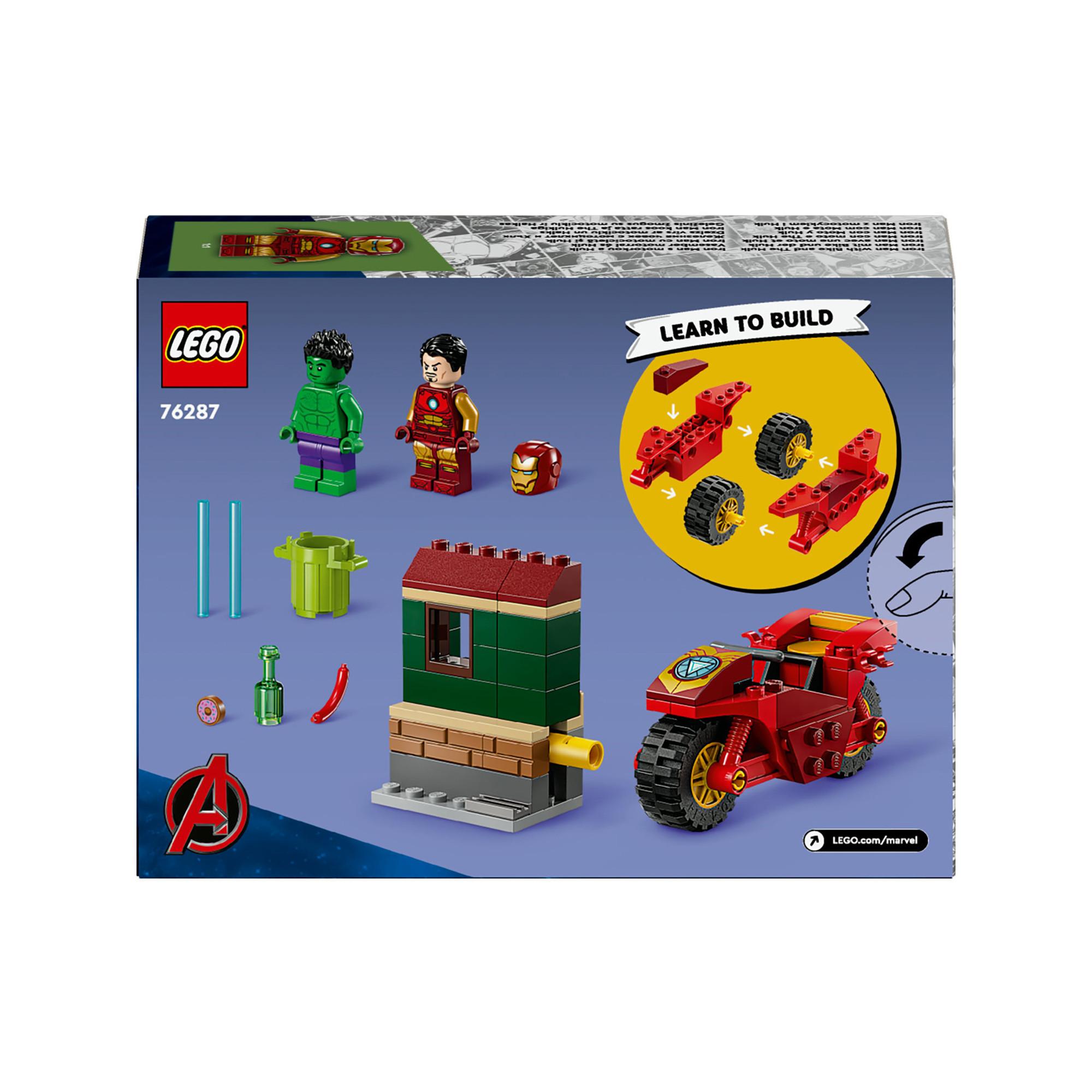 LEGO®  76287 Iron Man con moto e The Hulk 