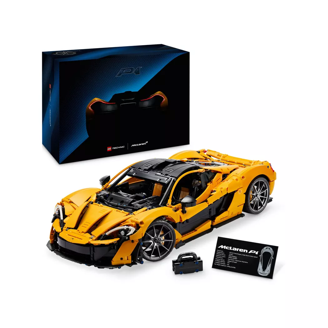 Lego Technic McLaren P1 Hypercar Building Set (42172) – V8 Piston Engine, 7-Speed Gearbox, Collectible Scale Model for Adults, New