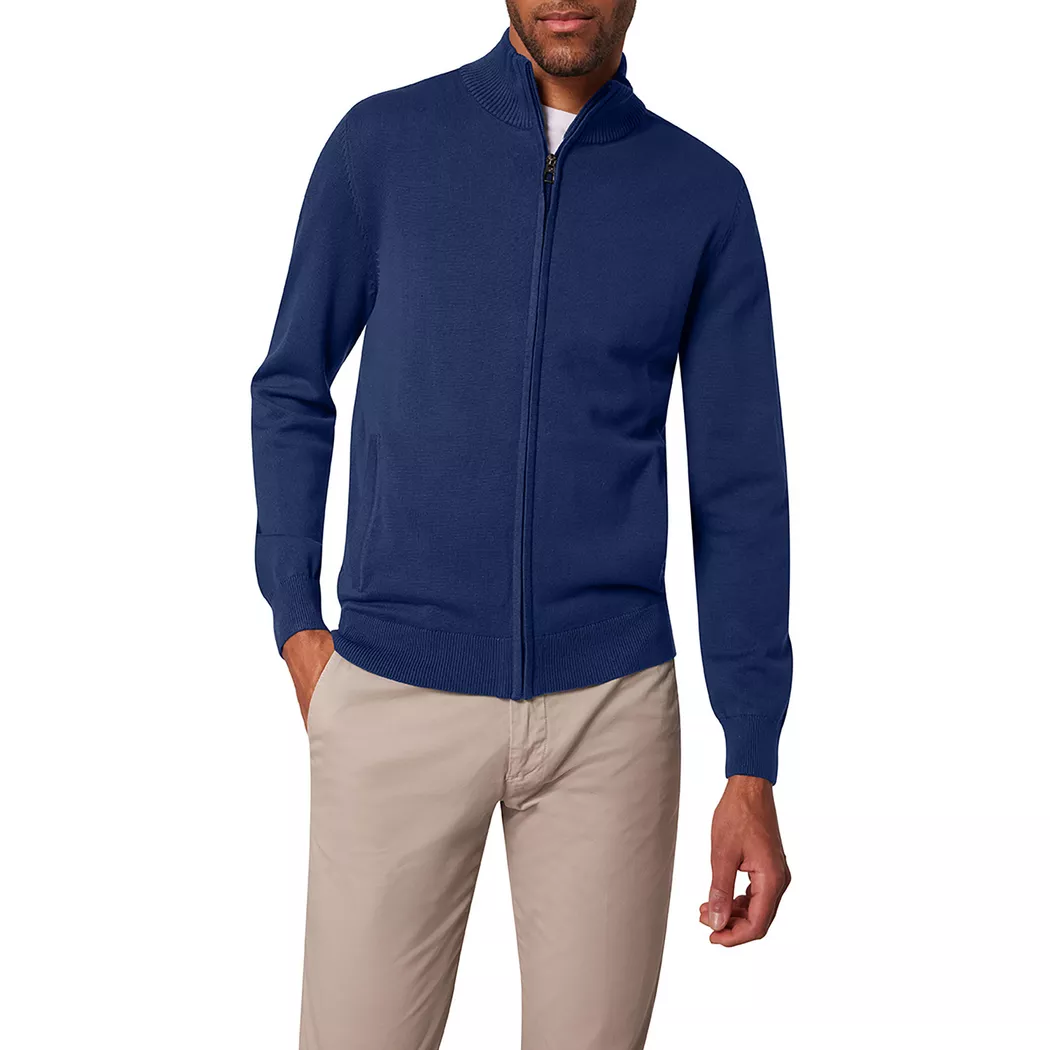 Pierre Cardin - Lange Strickjacke, für Herren, Dunkelblau, Größe 4XL