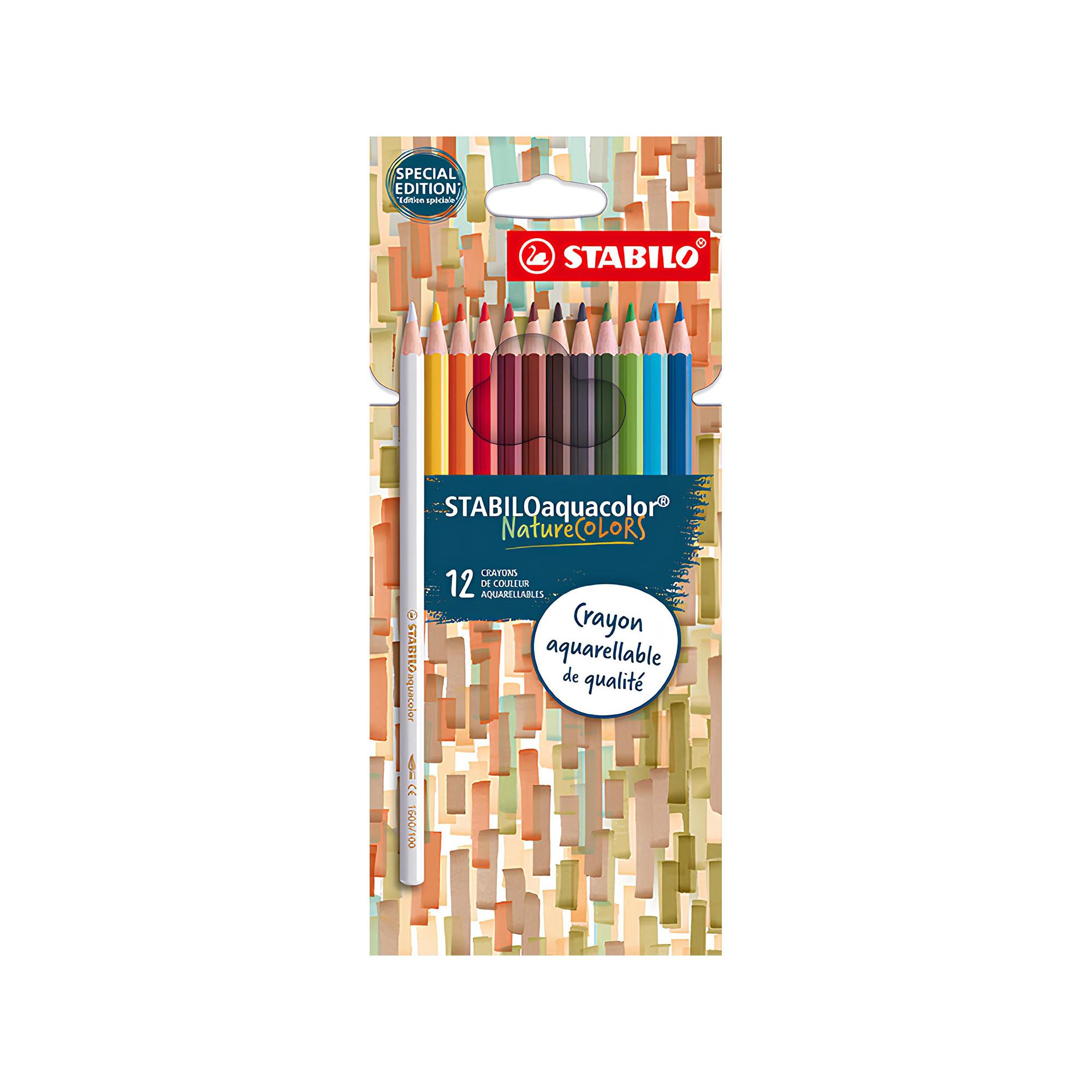 STABILO Crayons de couleur aquacolor NatureColors 12er 