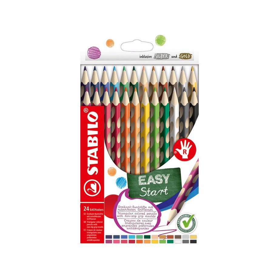 STABILO Farbstifte EASYcolors R, 24er Etui 