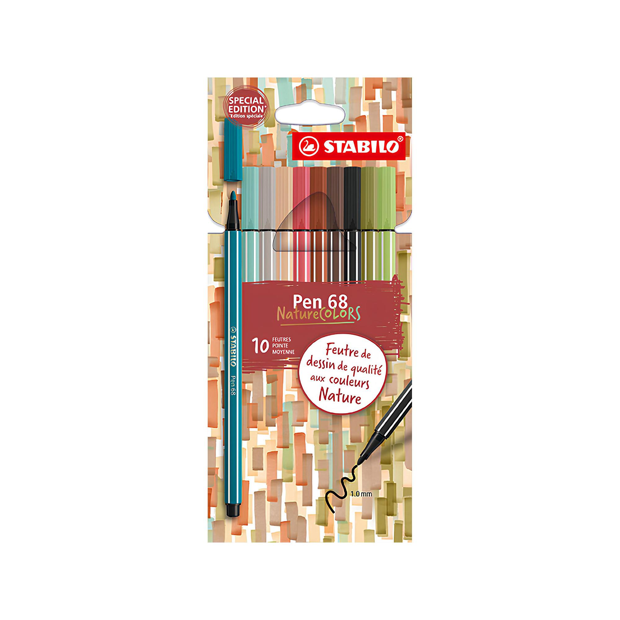 STABILO Crayons de couleur Pen 68 NatureColors 10er 