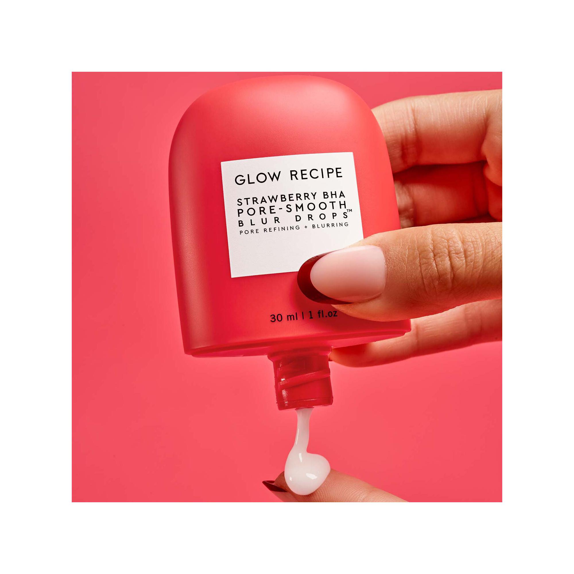 Glow Recipe Strawberry  BHA Pore-Smooth Blur Drops - Sérum pour resserrer les pores  