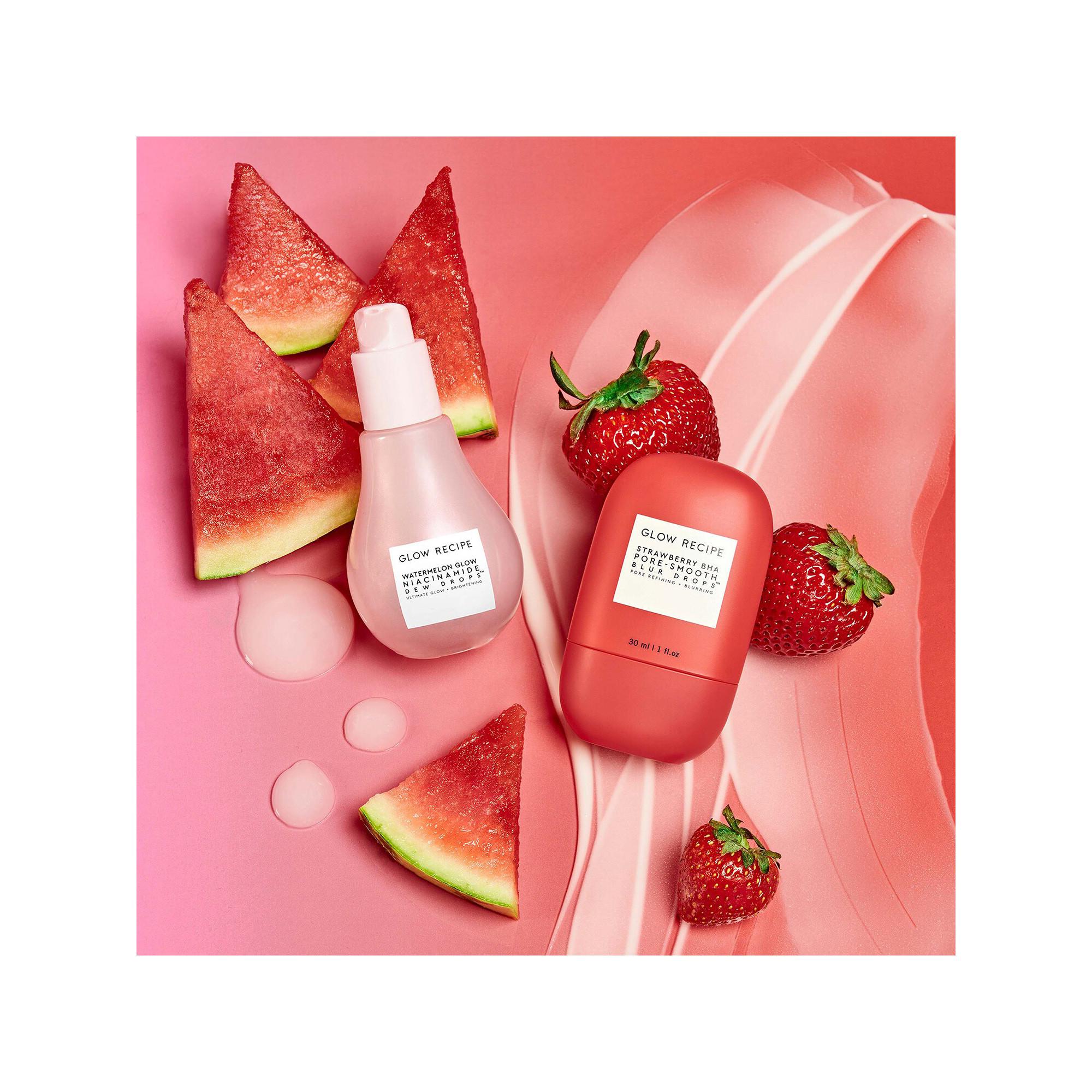 Glow Recipe Strawberry  BHA Pore-Smooth Blur Drops - Sérum pour resserrer les pores  
