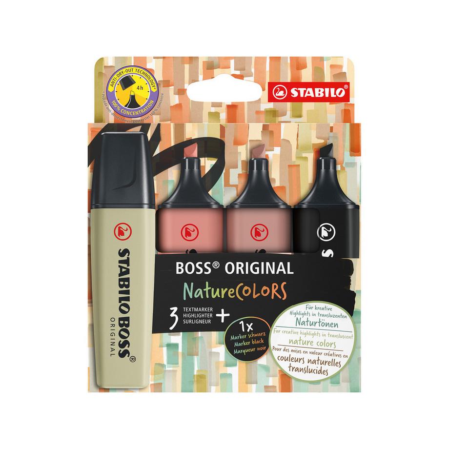 STABILO Textmarker Set BOSS NatureColors 4er 