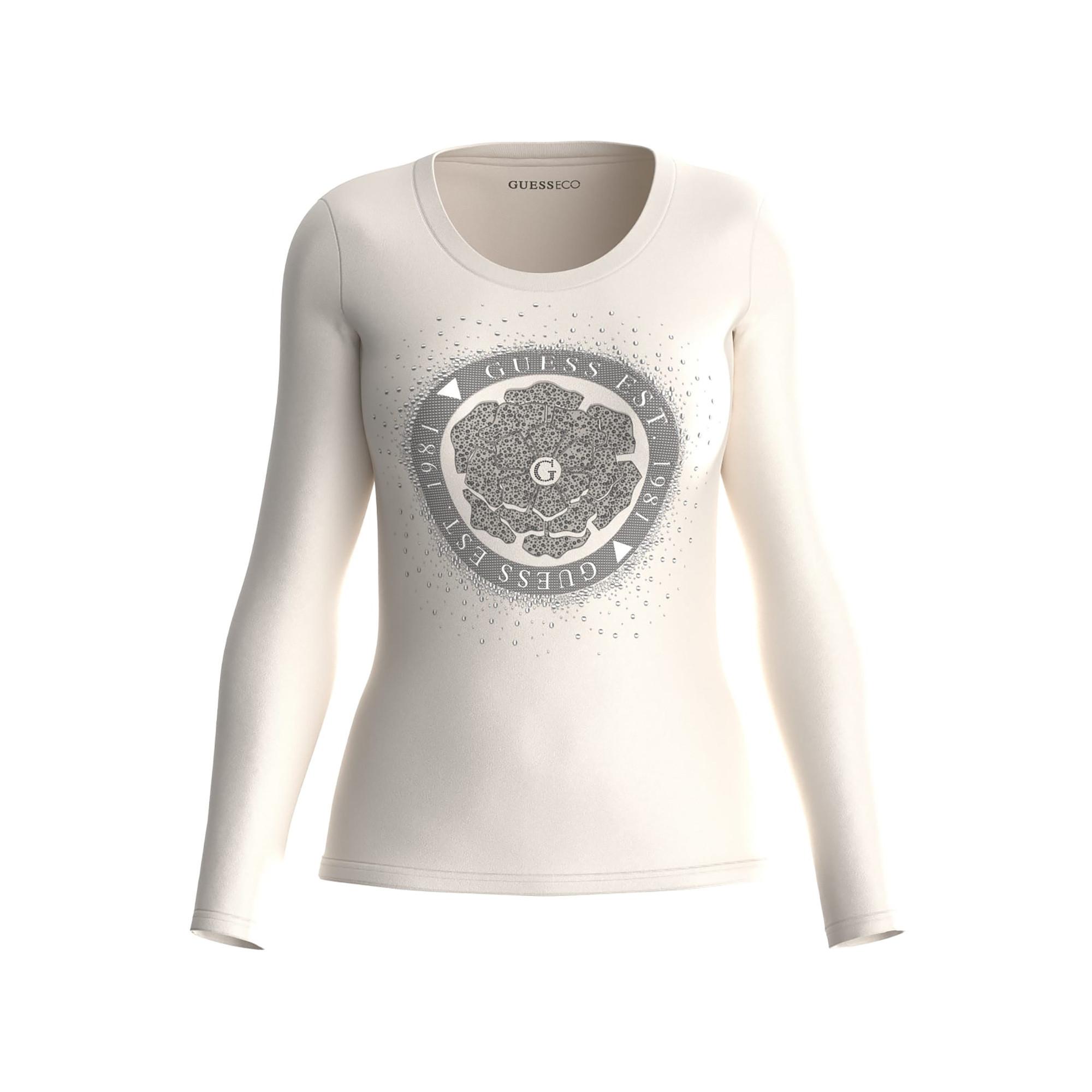 Image of T-shirt, Langarm Damen Ecru L