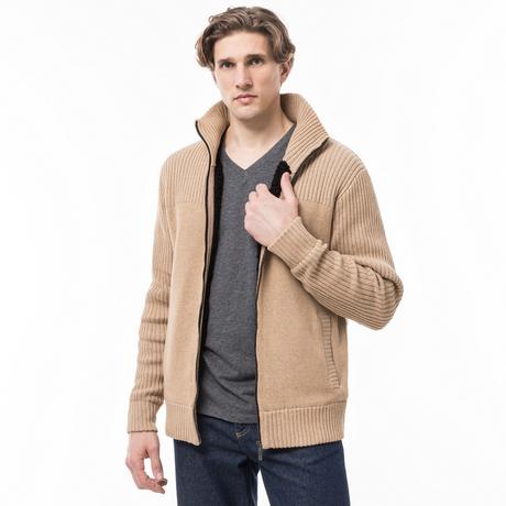 Manor Man Cardigan Maniche Lunghe Collo Alto  