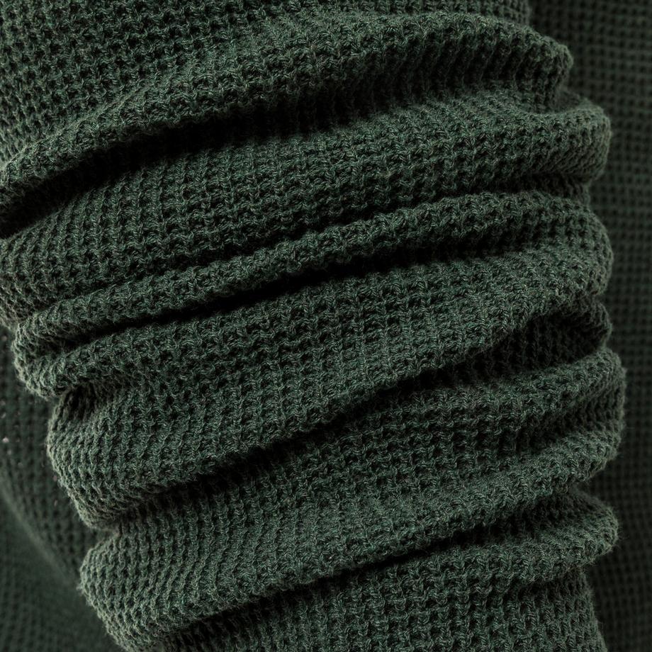 Manor Man Pull Half Zip en Tricot Gaufre  