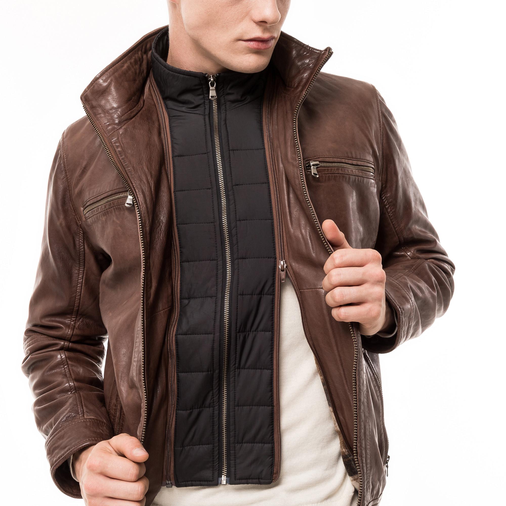 Manor Man  Veste en cuir 