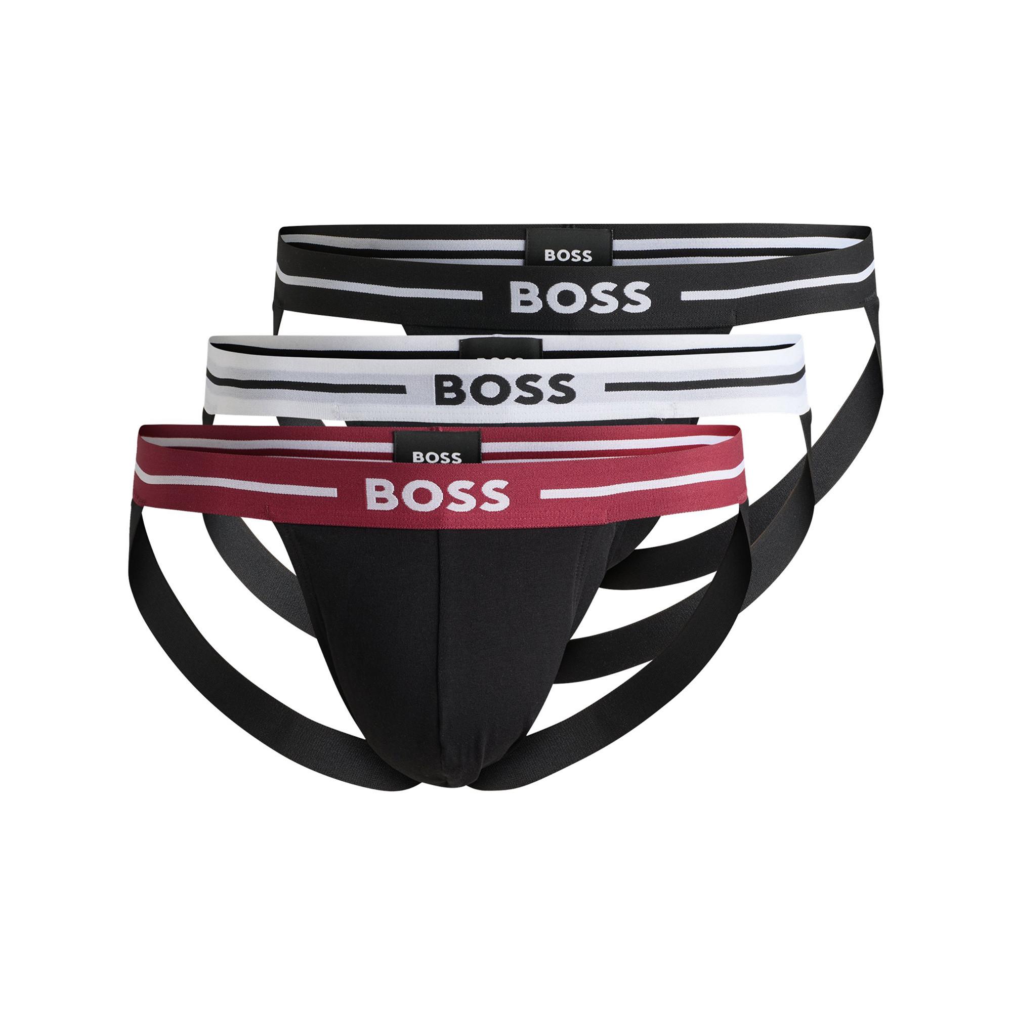 BOSS Jockstrap 3P Bold Slip, senza apertura, 3-pack 