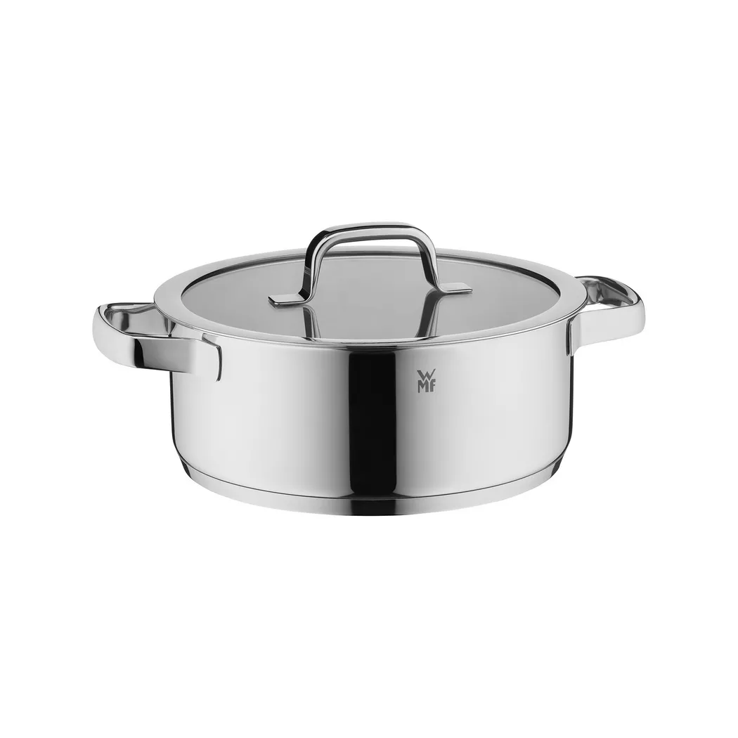 Kochtopf WMF "Compact Cuisine", edelstahl, B:18cm H:15,05cm L:24,25cm Ø:16,5cm, Töpfe, Kochtopf, wärmeduzierende Hohlgriffe, Innenskalierung, Schüttrand
