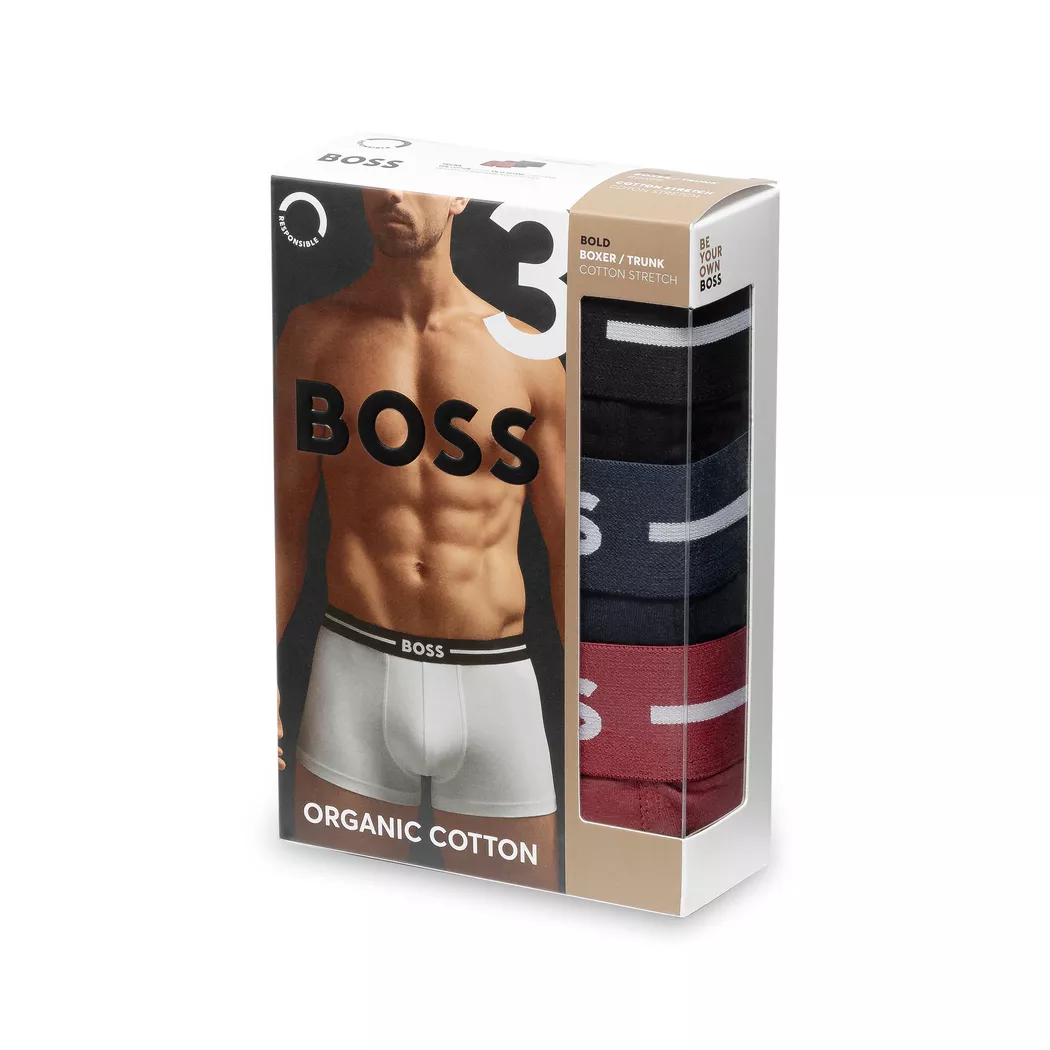Boss 50475282 Boxer Briefs 3-Pack Cotton Grey/Black/White Size S 2