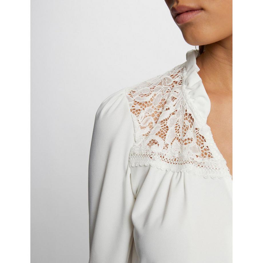 MORGAN Langarm Bluse mit Spitze  