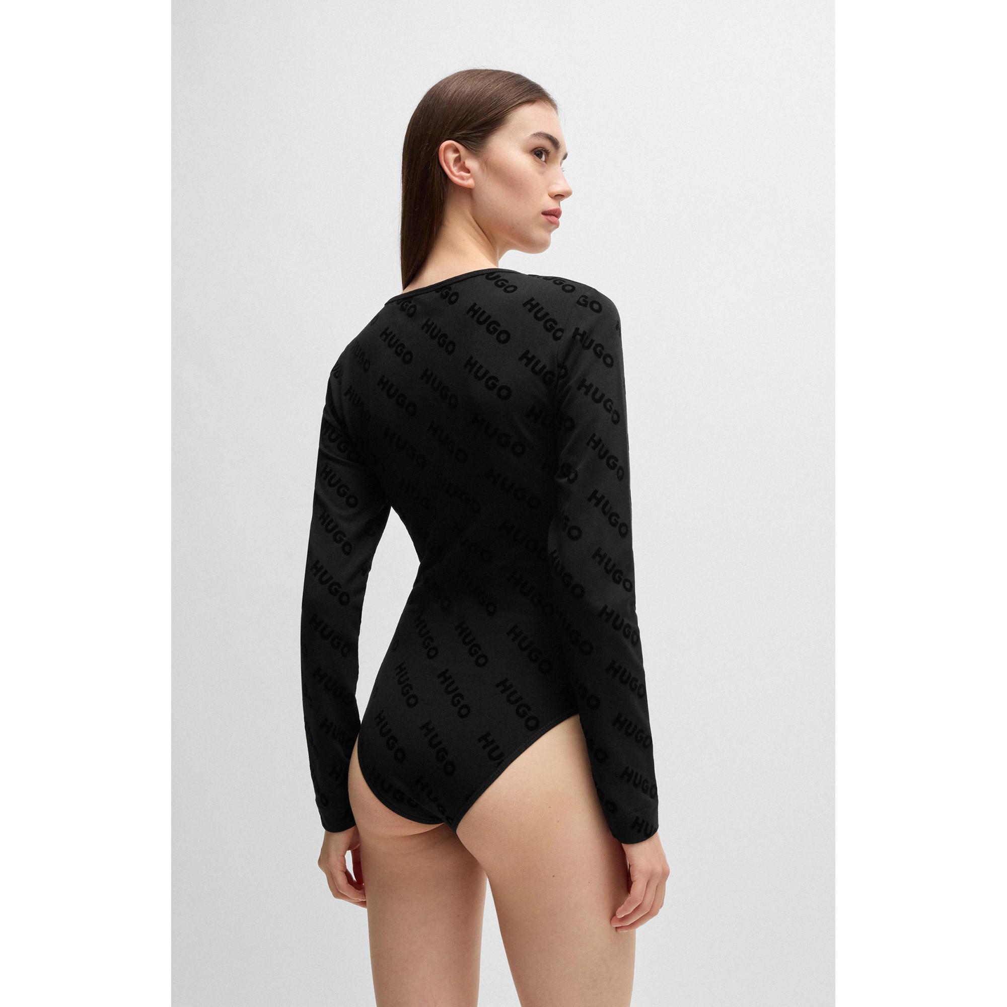 HUGO Vlocky Body Manches Longues Slim Fit  