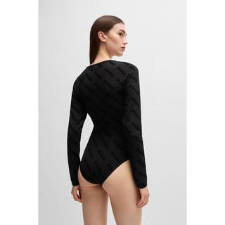 HUGO Vlocky Slim Fit Langarm Body  