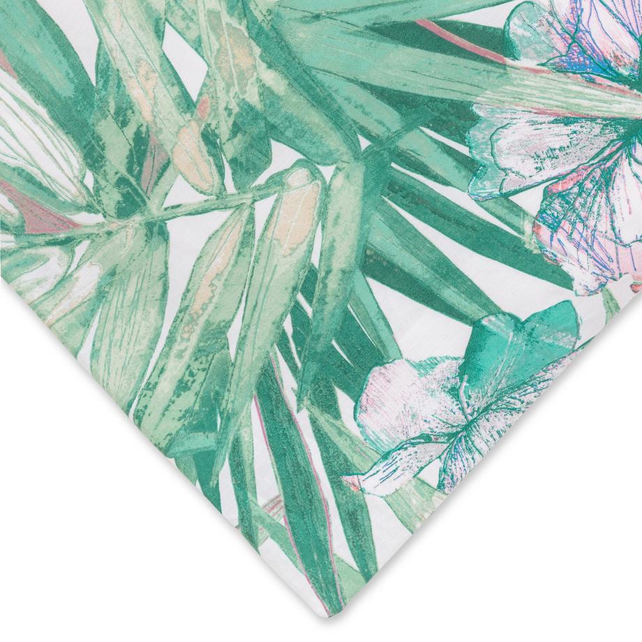 FAZZINI Fortunei Housse de couette à motif floral tropical  