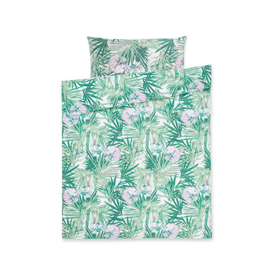 FAZZINI Fortunei Housse de couette à motif floral tropical  