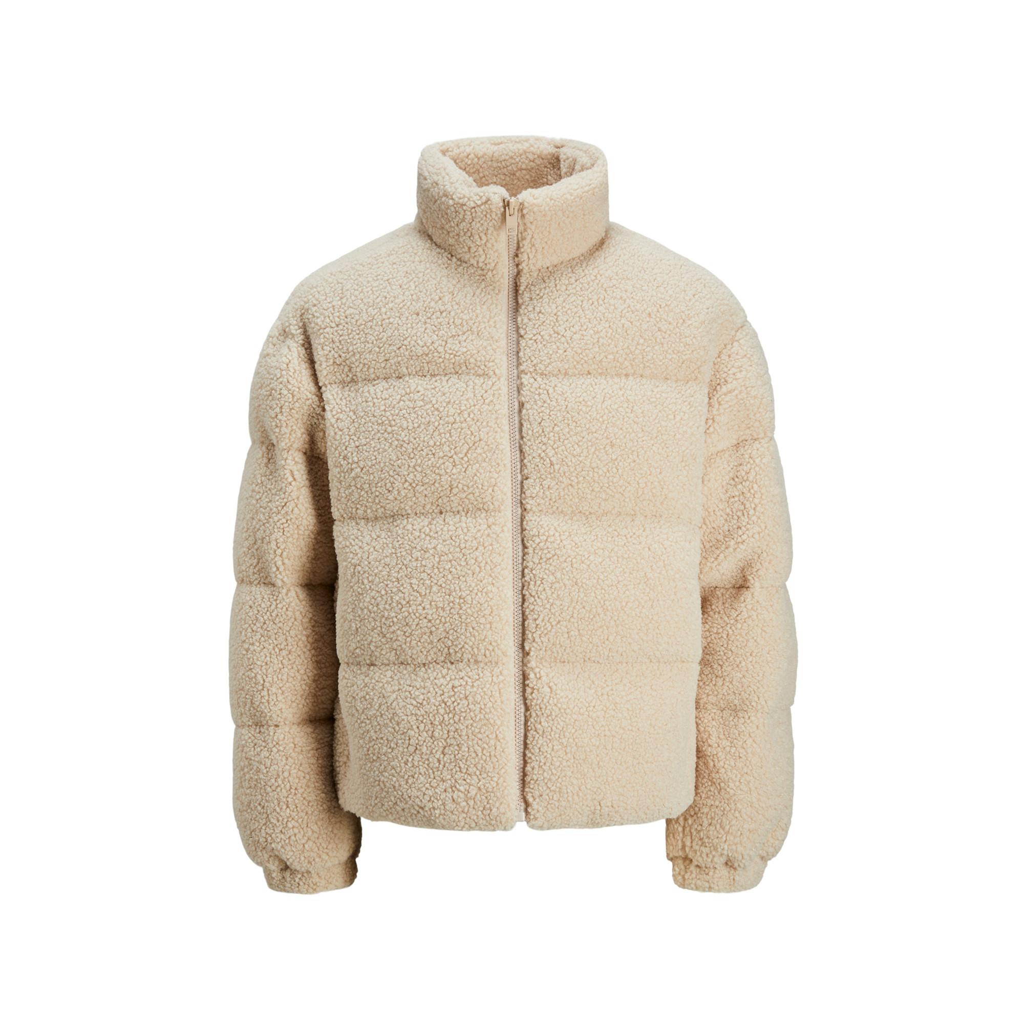 JACK & JONES JORCAMP TEDDY PUFFER JACKET Piumino con cappuccio 