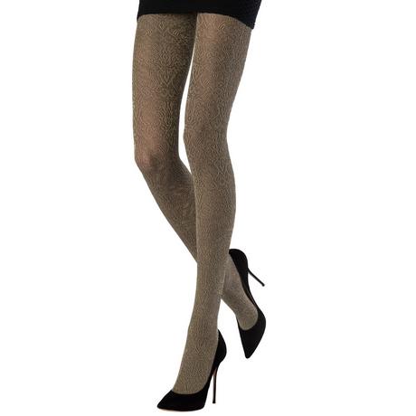 emilio cavallini metallized arabesque tights Collant lavorato 