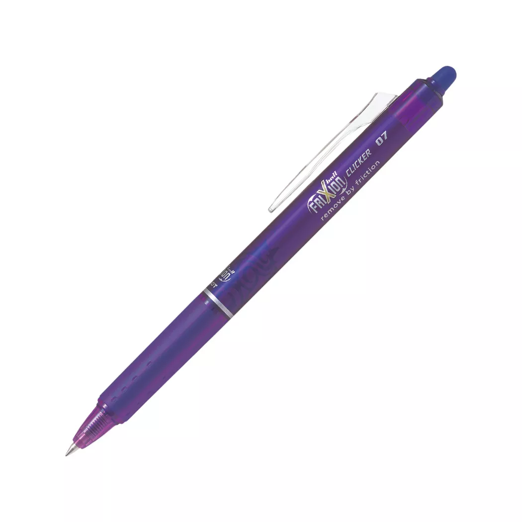 Stylo FriXion Ball Clicker 0.7 pointe moyenne violet Pilot