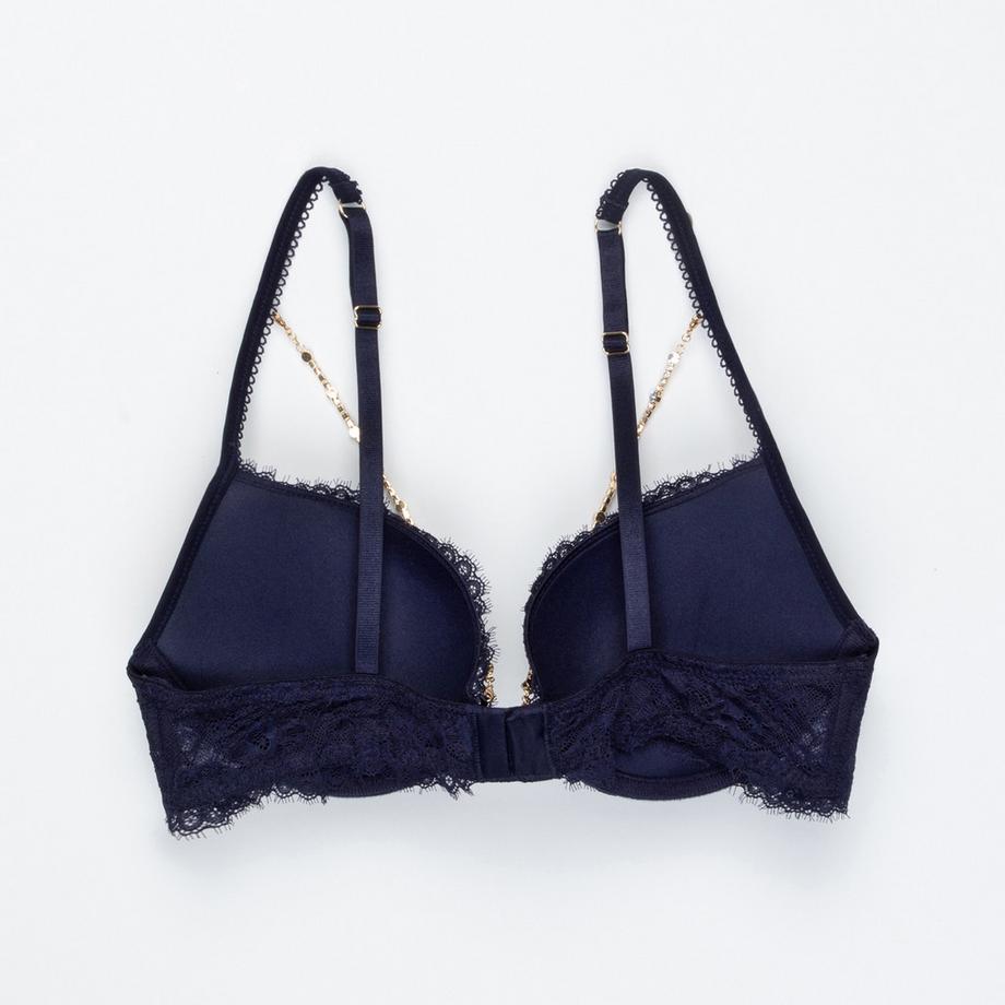 Manor Woman Soutien-gorge Push Up avec Dentelle et Strass  