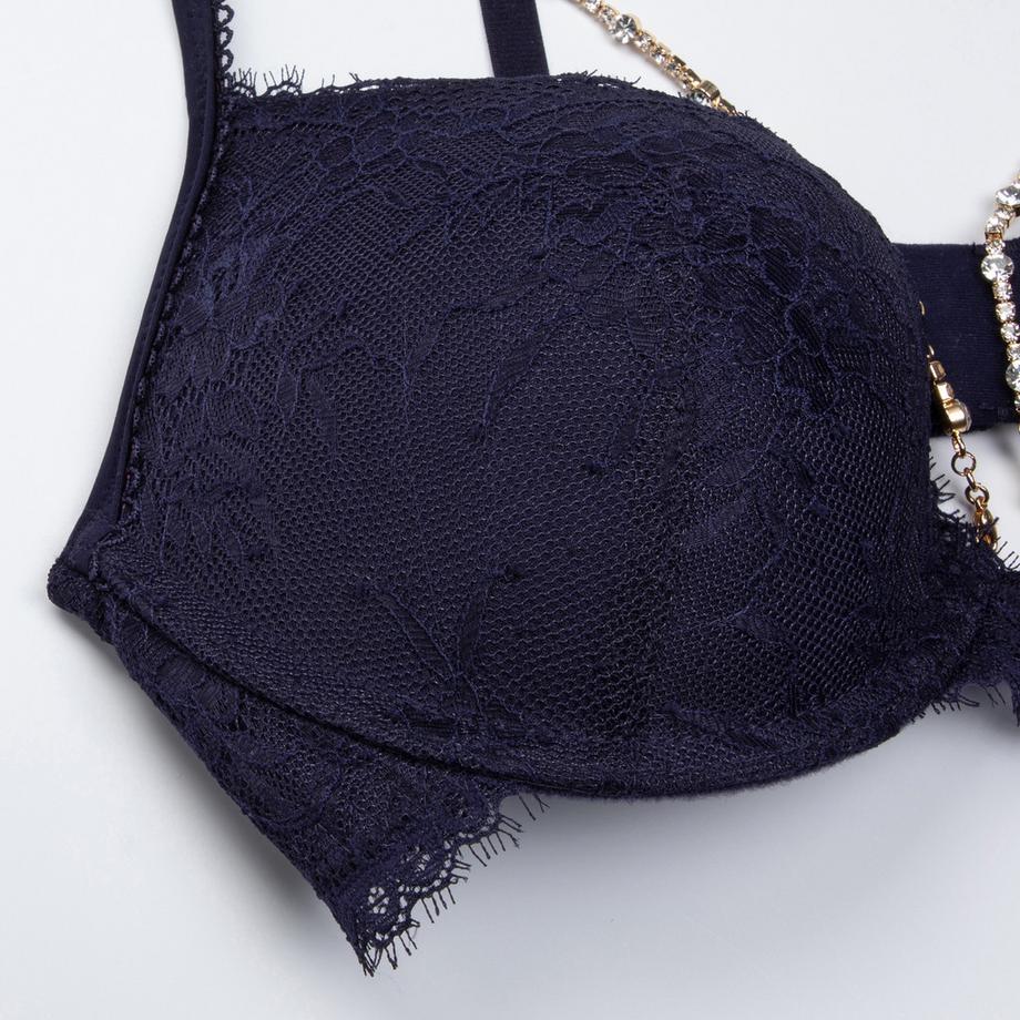 Manor Woman Soutien-gorge Push Up avec Dentelle et Strass  