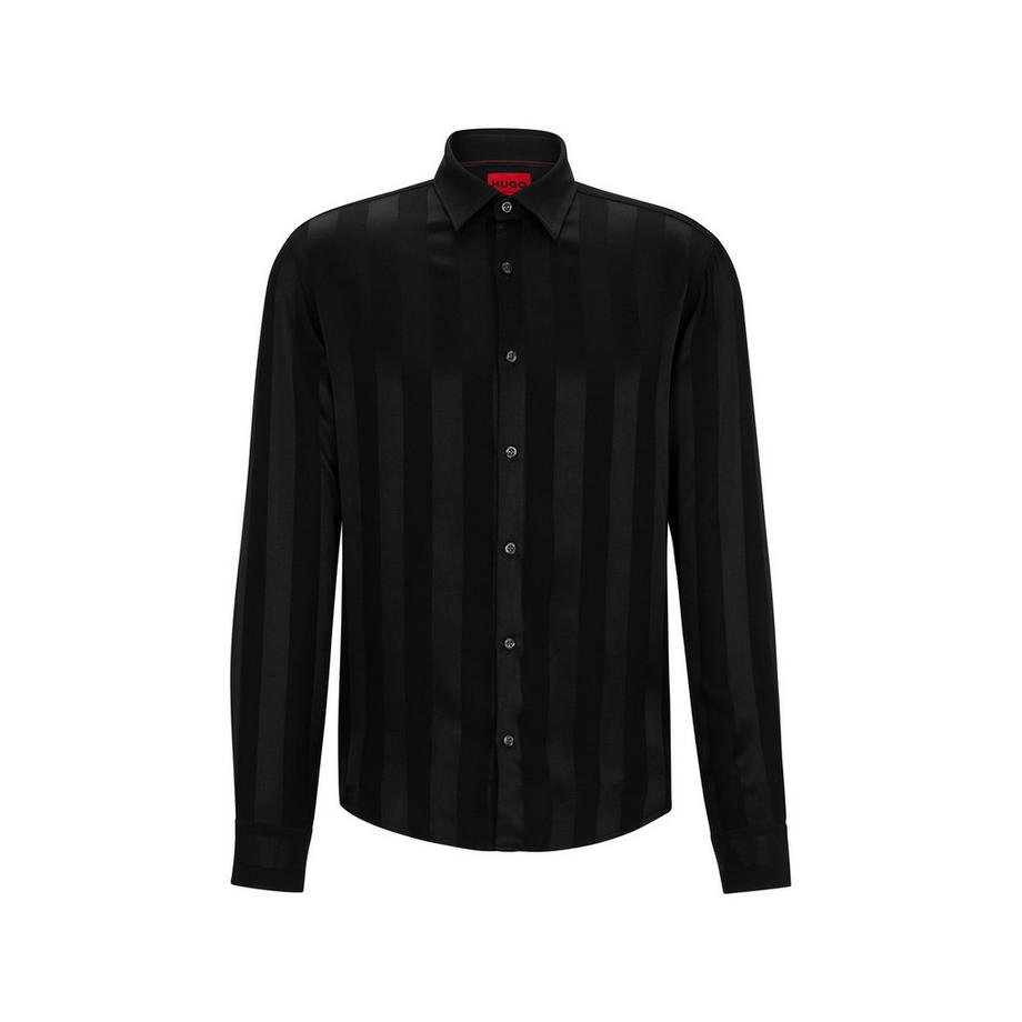 HUGO Ermo Gestreiftes Slim Fit Langarmhemd  